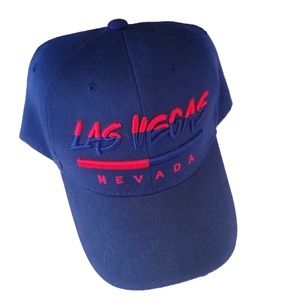 #P New Las Vegas Nevada Blue Red Cap Hat